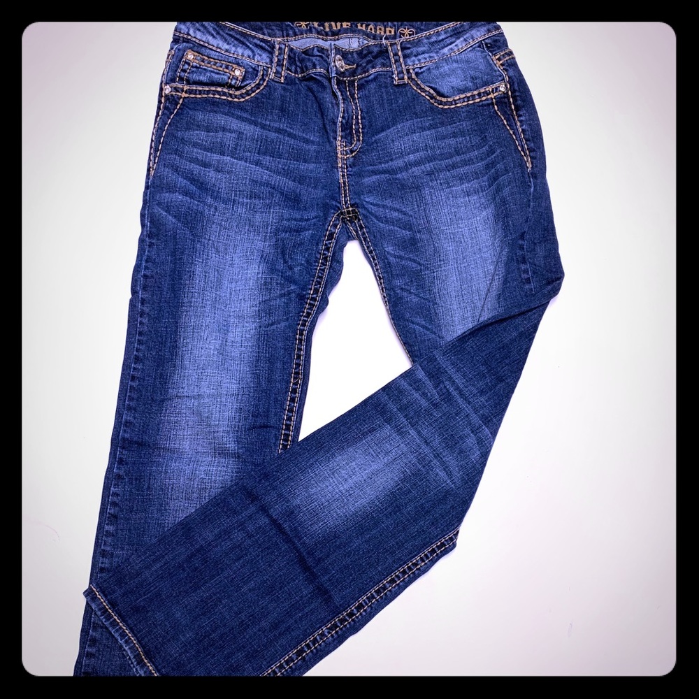 Live Hard Bling Jeans